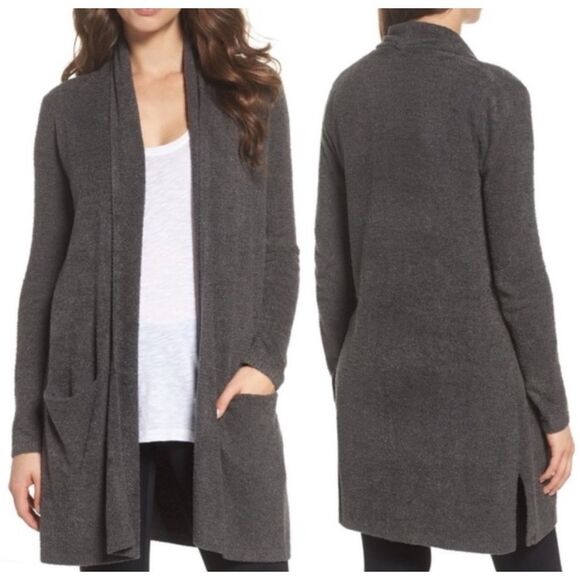 Barefoot Dreams Bamboo Cozychic Light Long Essentials Cardigan Size Large - Picture 1 of 7